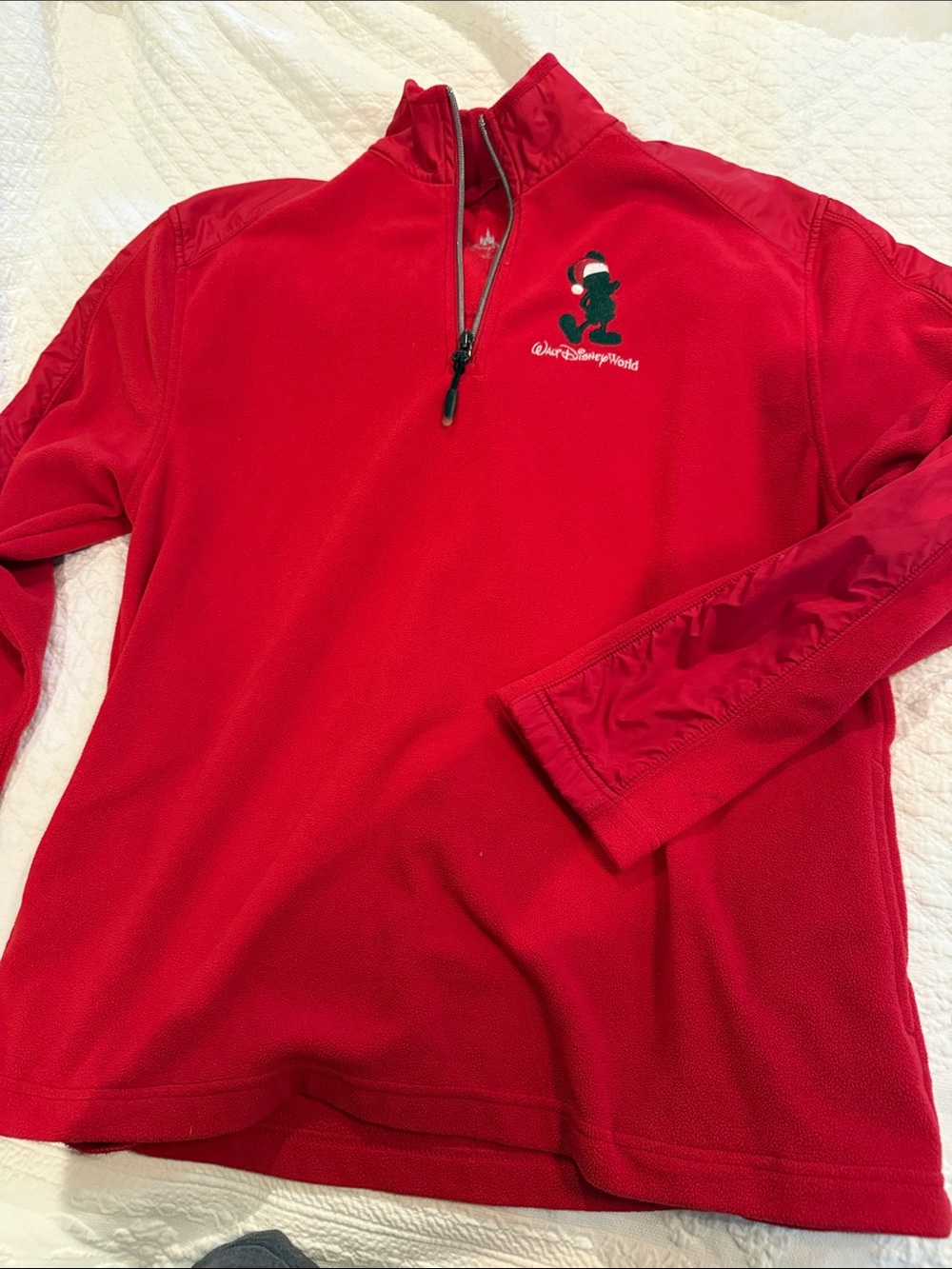 Disney Parks Red Fleece Zip Jacket